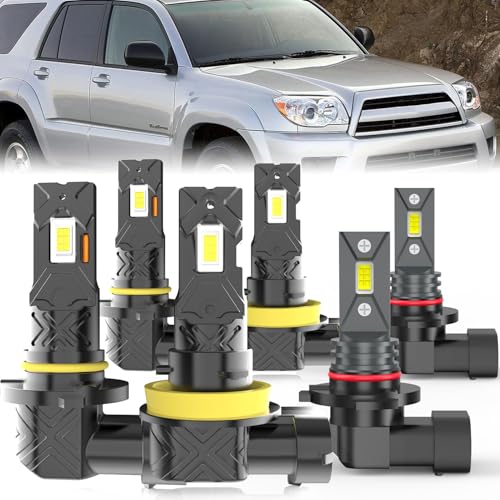 Image of Fit For Toyota 4Runner 2006-2009 light Bulbs, High /Low Dual Beam Fog Lights Combo, Plug and Play, 6 PCS