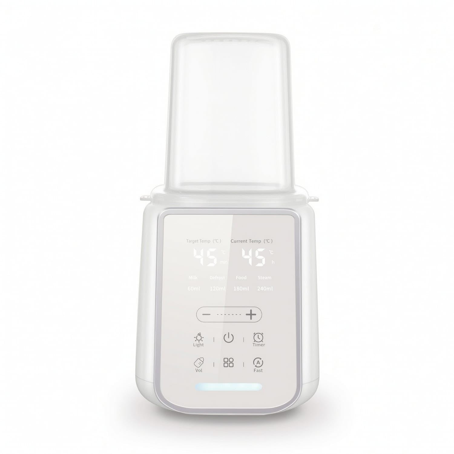 Smart Temperature Control Baby Bottle Warmer with Cover Digital Bottle Warmer Fast Appliance Compact for Parents, Infants, Nursery, Kitchen, EU 220V-image-15