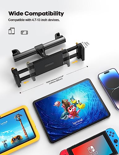 Lamicall P3-US-B-RY Car Tablet Headrest Holder - Car Back Seat Headrest Tablet Mount Stand thumb #4