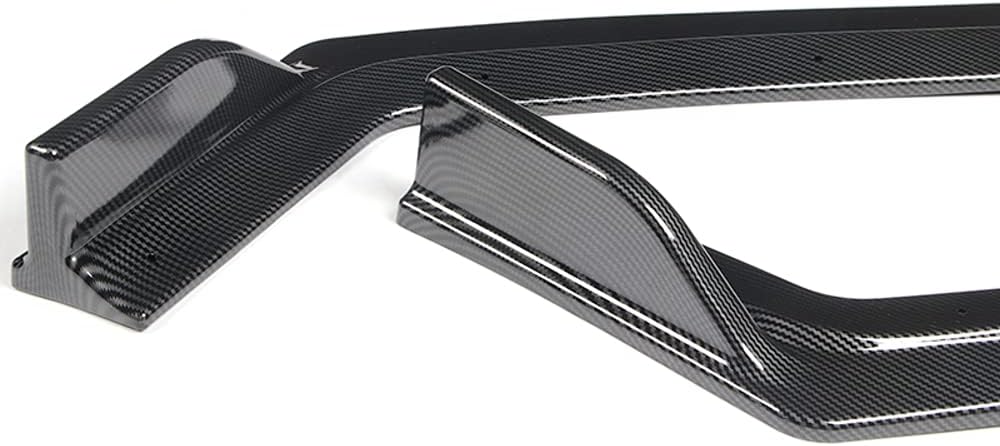 Front Bumper Lip fit for Compatible with 2018-2024Infiniti Q50 Sport Model Only, Front Lip Spoiler Air Chin Body Kit Splitter Painted Glossy Carbon Fiber ABS, 2019 2020 2021 2022 2023