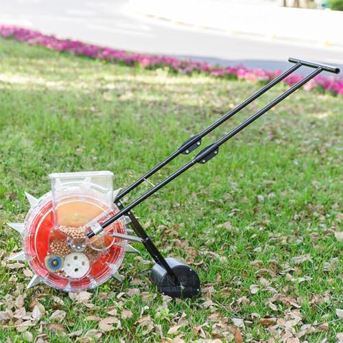 Sembradora manual de jardín de metal para semillas miniatura 1