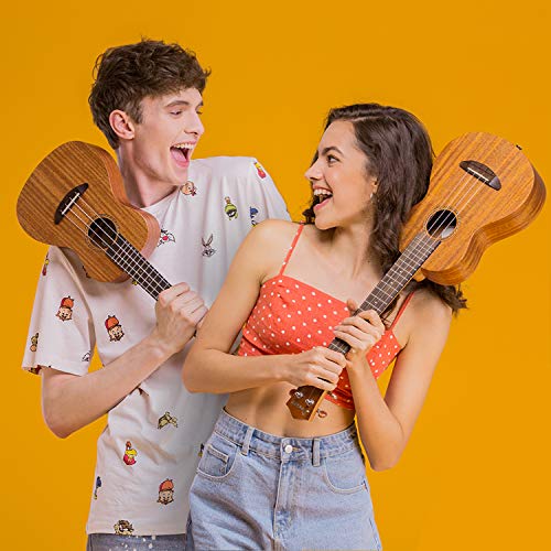 Image of Donner Soprano Ukulele Beginner Kit Ukulele 21 inch Starter Kit Mahogany Adult Hawaii Guitar Ukelele with Online Lesson (DUS-100)