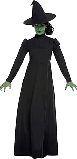 Smiffys Wicked Witch Costume, Black with Dress & Hat, Hallow
