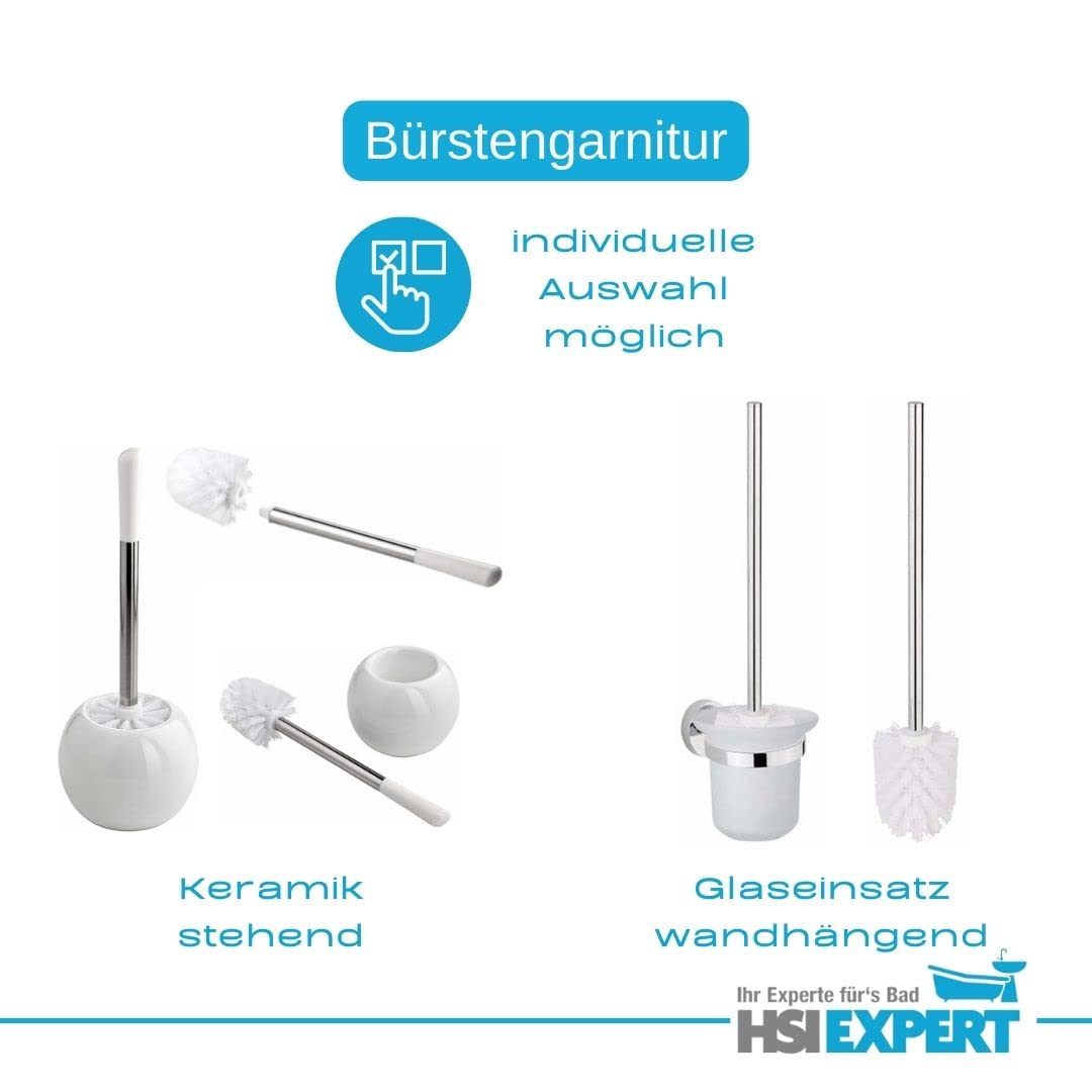 Geberit Duofix Vorwandelement, V&B Subway 2.0 spülrandlos, Beschichtung, Delta51, Kpl-Set, WC-Bürste Wandhängend