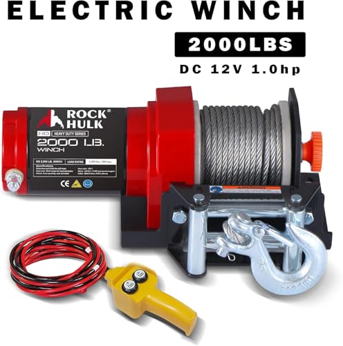 Rugcel Winch Rock-Hulk 2000Lb 12V Atv/Utv Electric Winch thumb #1