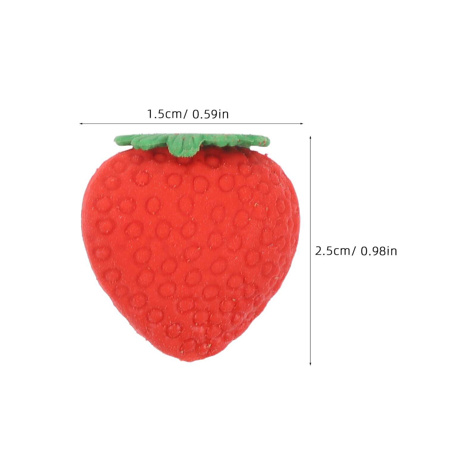 100 Pezzi Gomme da Cancellare Rosse Forma di Fragola Mini Gomme Kawaii Ergonomiche per Studenti Accessori Scuola Portatili per Uso Domestico e Scrittura