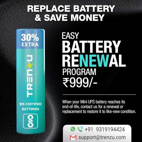 Image of 12V Router UPS for Jio Fiber, Airtel WiFi, CCTV, Broadband | WiFi UPS Power Backup Upto 8hrs | 2A /2.5A /3A | 7800mah EV Grade A+ Battery | Mini WiFi UPS Inverter for Home | 1Yr Warranty