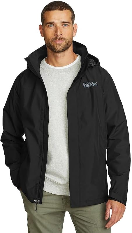 Eddie Bauer Rainfoil WeatherEdge - campera impermeable con capucha para hombre