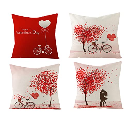 Housse de coussin 55x55cm lot de 4 lavable pour protéger et décorer le lit