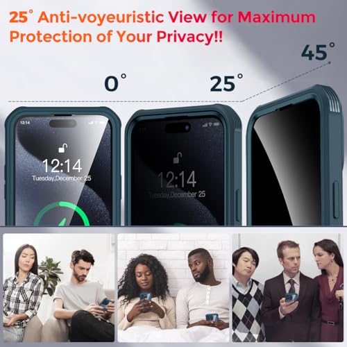 Magnetic Case for iPhone 15 Pro Max Case with Privacy Screen Protector by TLIKEMISS - Used condition - Image 3