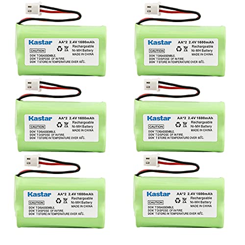 Kastar 6 Pack AAX2 2.4V Phone Battery for Sony: BP-T50, BPT50, BP-T51, BPT51, BP-TR10, BPTR10, Vtech: BT175242, BT-175242, BT275242, BT-275242, 6119, 6128, 6129, 89-1341-00-00, 8913410000