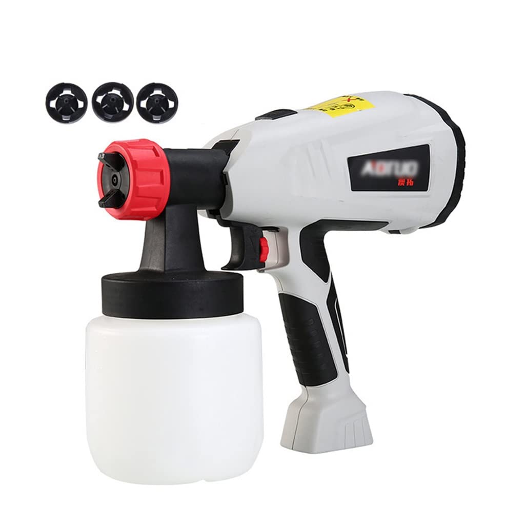 Elektryczny pistolet natryskowy z pojemnikiem na farbę 700 ml i 3 dyszami do malowania ścian, sufitu, drewna, metalu, ogrodzenia