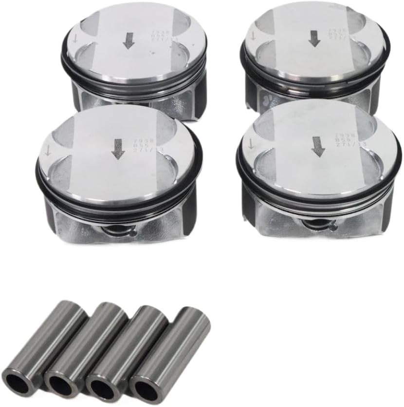 4-Piece Engine Piston and Rings Kit Compatible with Captiva Sport, Cobalt, Equinox, and HHR - Fits Engine Part Numbers 12578324, 12578326, 12593744