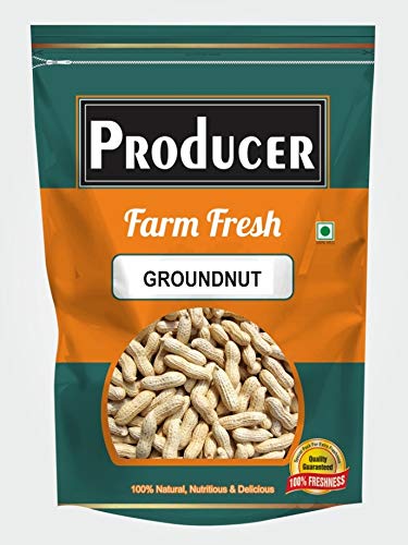 PRODUCER GROUNDNUT WITH SHELL, RAW PEANUT, SABUT MUNGFALI, MOONGFALI,MUFALI, 1KG ( Pack of 1 )