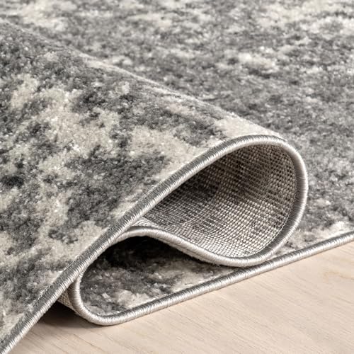 nuLOOM Deedra Modern Abstract Area Rug - 8x10 Area Rug Modern/Contemporary Grey/Ivory Rugs for Living Room Bedroom Dining Room Kitchen - Image 7
