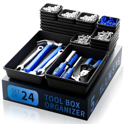 FLYVOLE Tool Box Organizer Tray, Toolbox Desk Drawer Organizer, Tool Box Tray, Toolbox Organization...