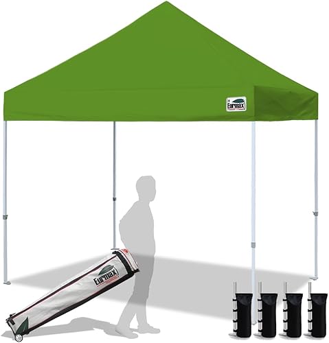 Miniatura 8 de Eurmax Toldo plegable para tienda de campaña de 10 x 10 pies, montura instantánea, uso comercial, con resistente bolsa con ruedas Blanco,Azul,Rojo