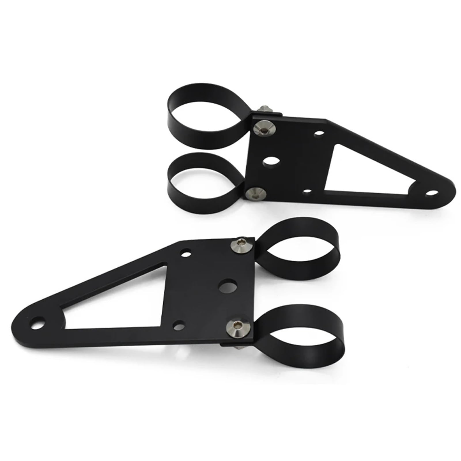 Motorcycle Universal Headlight Brackets Lights Holder Support Handmade Vintage Motorbike Indicator Fixing Bracket headlamp Bracket(35mm Black Short)