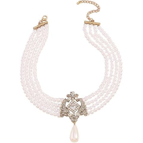 BSLVWG Layered Pearl Choker Necklace for Women Cover