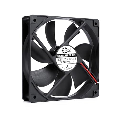 24V 120mm 冷却ファン コンピュータファン 12cm PCファン DC 2P 12025 0.15A 2200RPM クーラー 120x120x25mm ブラシレスファン
