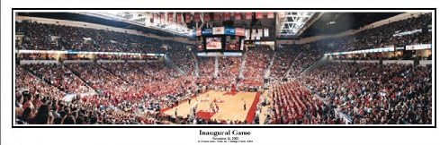2002 Maryland Terrapins Comcast Center in College Park Inaugural Game - Collage Basketball 13.5x39 Panoramic Poster. Frame Dimensions 13.5 x39 with Black Metal Frame #3501