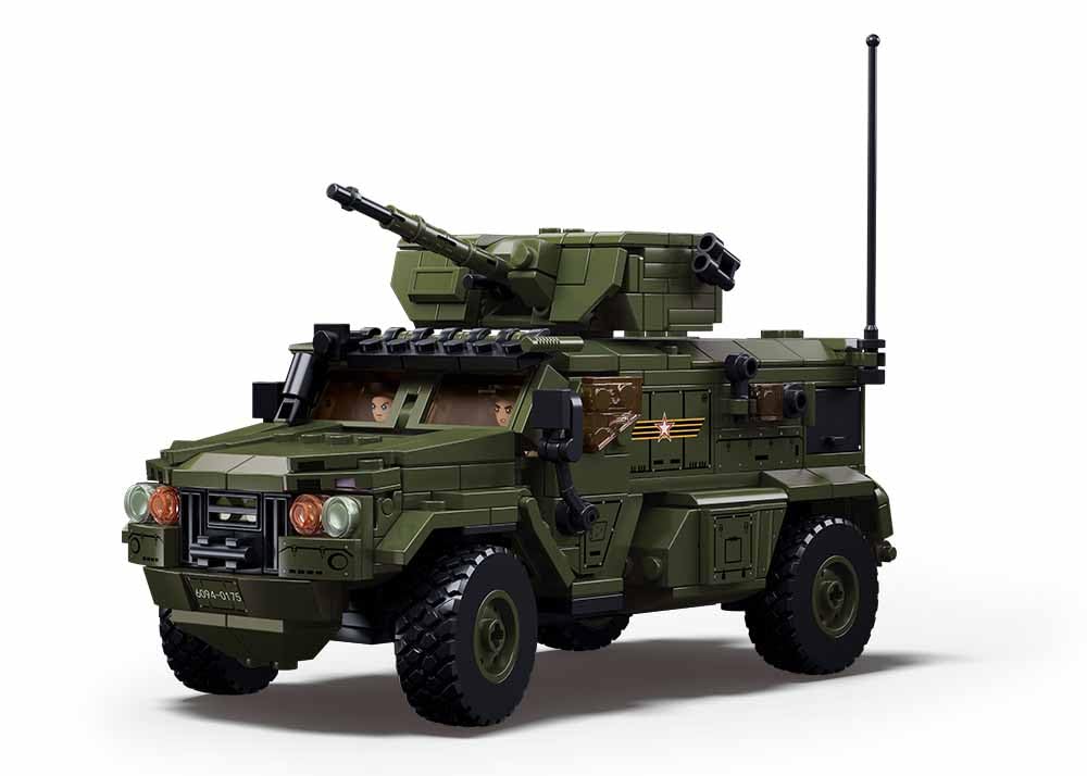 Sluban Typhoon VDVS, veicolo militare con statuette, kit da costruzione 1/35, 17,9 cm