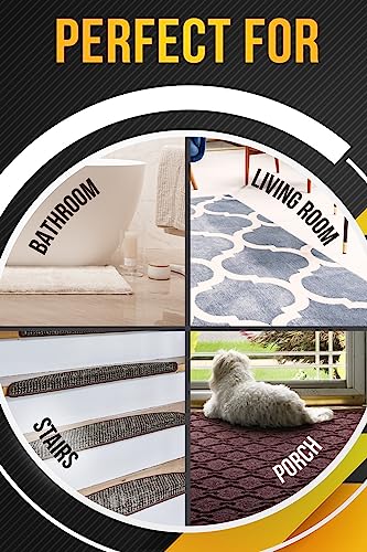 Carpet Tape Double Sided [2"X25 Yards] Rug Tape For Area Rugs On Carpet, Hardwood Floors, Tiles, And Laminate Floors, Carpet Tape For Hardwood Floors, No Slip Rug Grip Tape, Rug Gripper For Carpet #TOP6