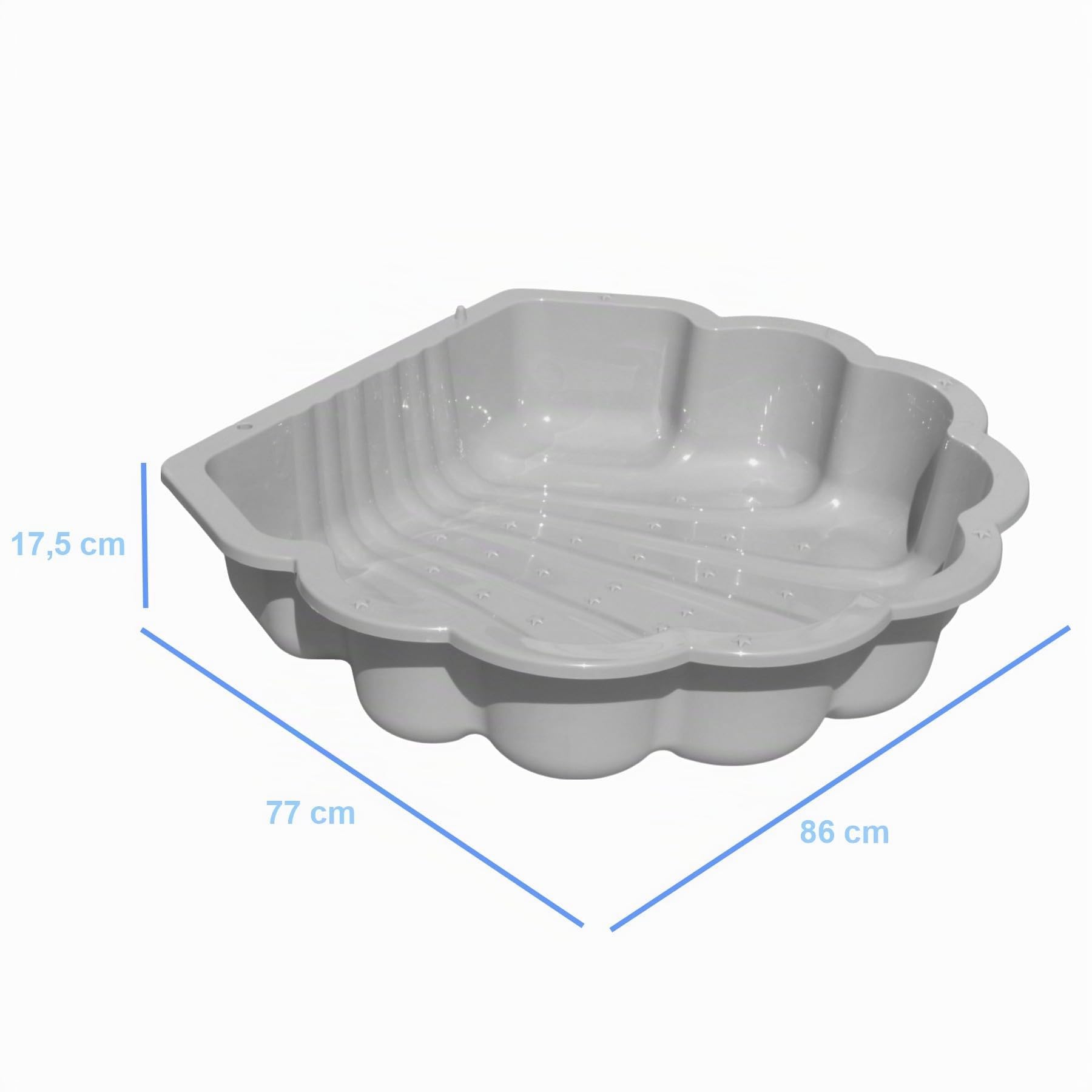 Juego de 2 conchas de arena y agua para niños – rosa y turquesa – arenero exterior y piscina infantil – juguete resistente para jardín y terraza – a partir de 18 meses