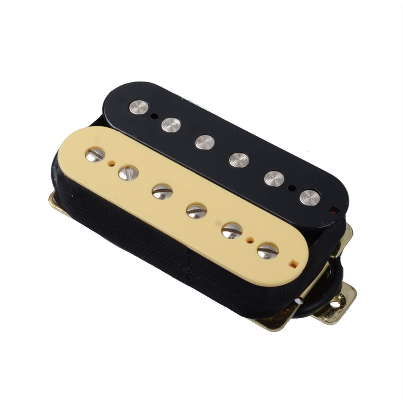 Gitara Elektryczna Podwójna Blok Pickup Sześć String Pickup Bezramowy Kremowy Żółty Dla Gibsona Przetworniki