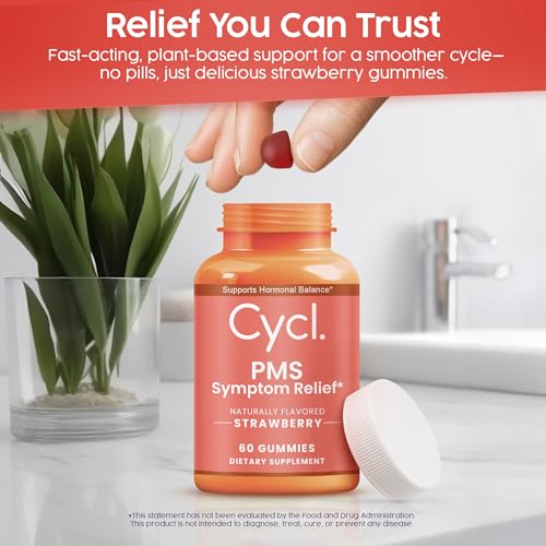 pms support gummies for women - chasteberry supplement for hormone balance amp menstrual cramp relief - 60 count