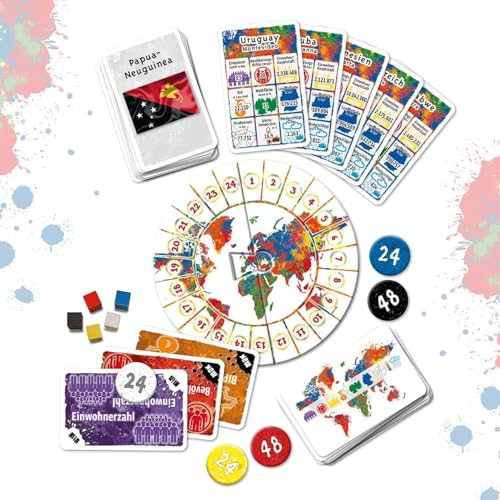 Kosmos 682866 Schätz die Welt, Wer Wird Wett-Weltmeister? Geografie-Spiel über die Länder der Erde, ab 10 Jahre, für 2 - 5 Personen, Gesellschaftsspiel Multicolor