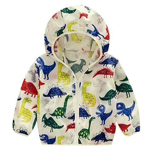 Toddler Girls Boys Waterproof Hoodie Sun Shirts Protection Outwear Jacket Lightweight Breathable Zipper Hooded Coats