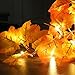 Severino Thanksgiving Decorations Lighted Fall Garland, Thankgiving Decor for Indoor Outdoor Home, Christmas Decorations Party Thanksgiving Gift Waterproof Maple Leaf String Lights- 8.2 Feet 20 LED