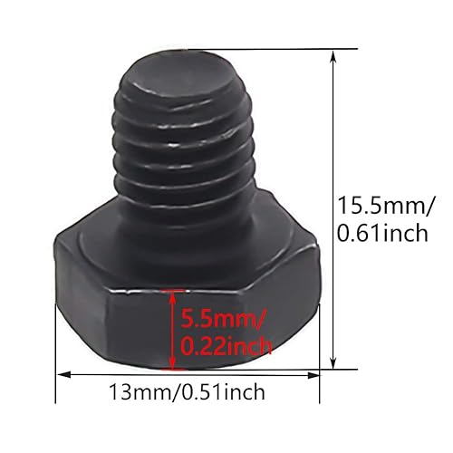 Vista 44 de Aicosineg 5 tornillos de rosca métrica M8 x 3.543 in, acero al carbono, grado 8.8, tornillos hexagonales de rosca métrica, tornillos hexagonales