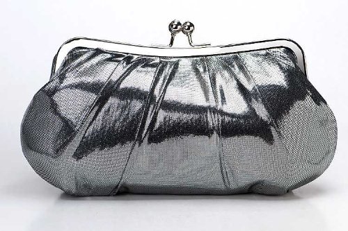 Brauttasche de soirée en satin de coton argenté : l'accessoire chic sans accroc
