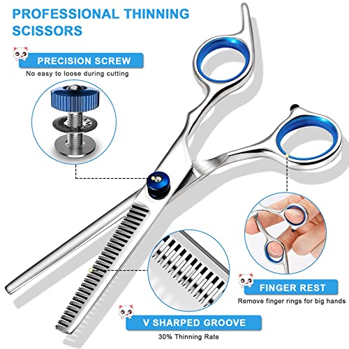Dog Grooming Scissors Kit With Safety Round Tips, Liren Professional 4 In 1 Dog Grooming Shears Set, Sharp And Durable Pet Grooming Shears For Dogs And Cats #TOP1