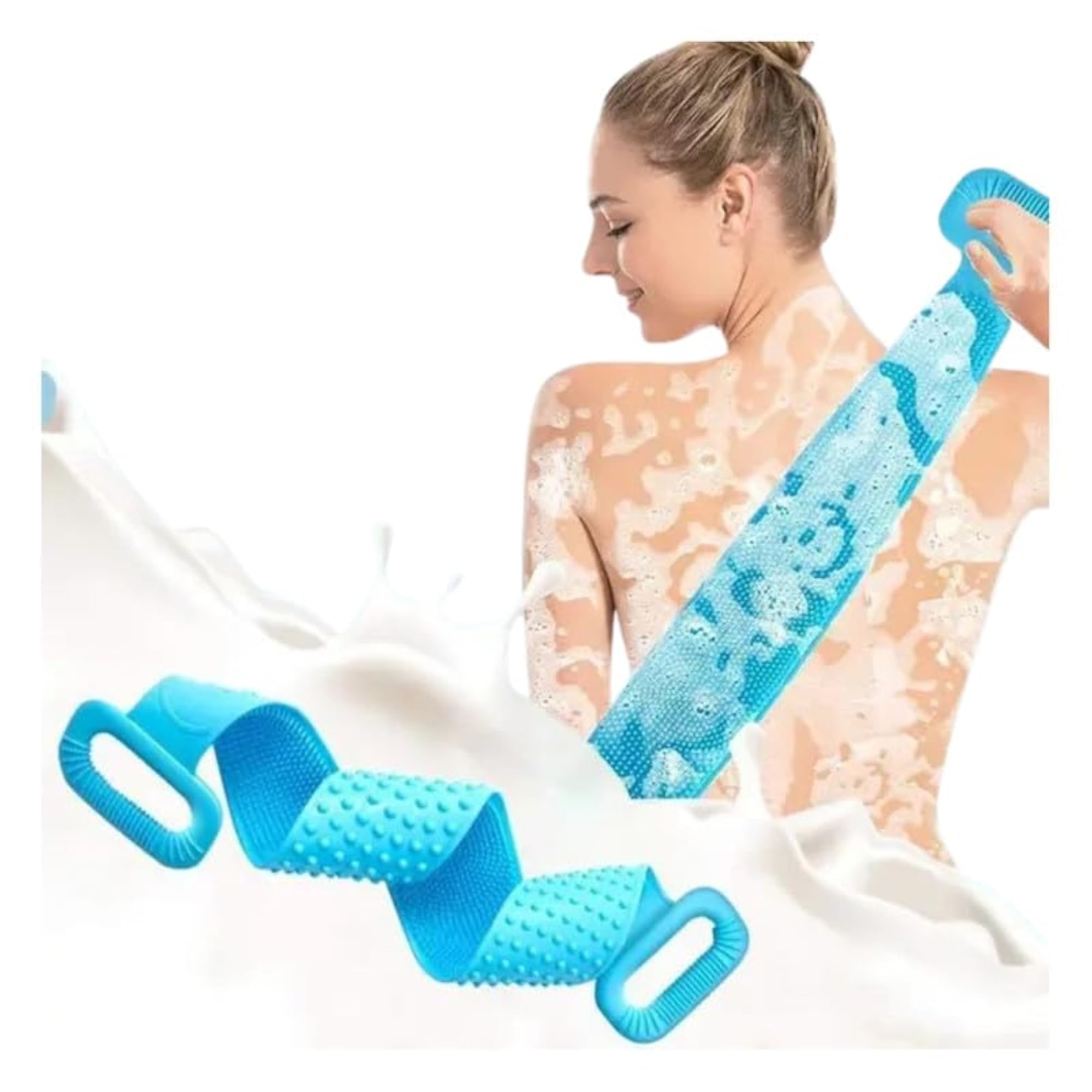 Deep Cleansing Silicone Back Scrubber for Exfoliation