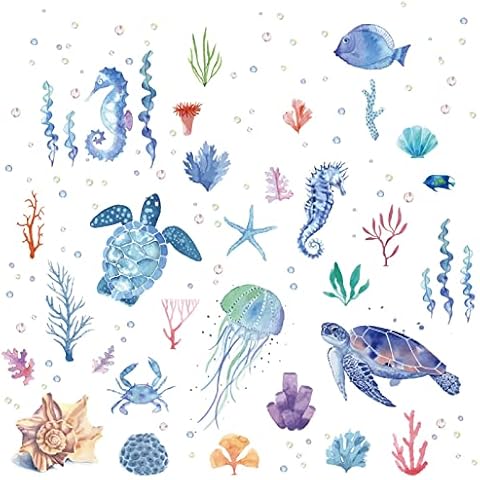 CRASPIRE Ocean Animal Wall Decals for Kids Cover