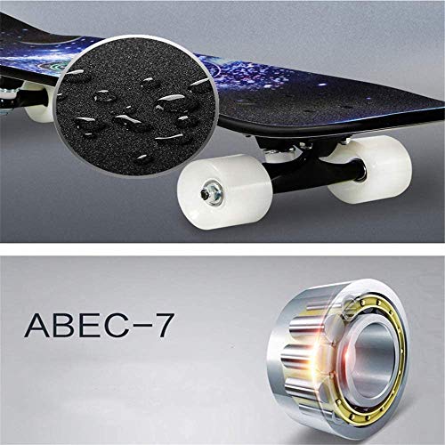 Retro Skateboard, Constellation Complete 31X7.8 Inches Trick Skateboards, Cruiser Beginners Longboard, With Maple Deck,Style J #TOP2