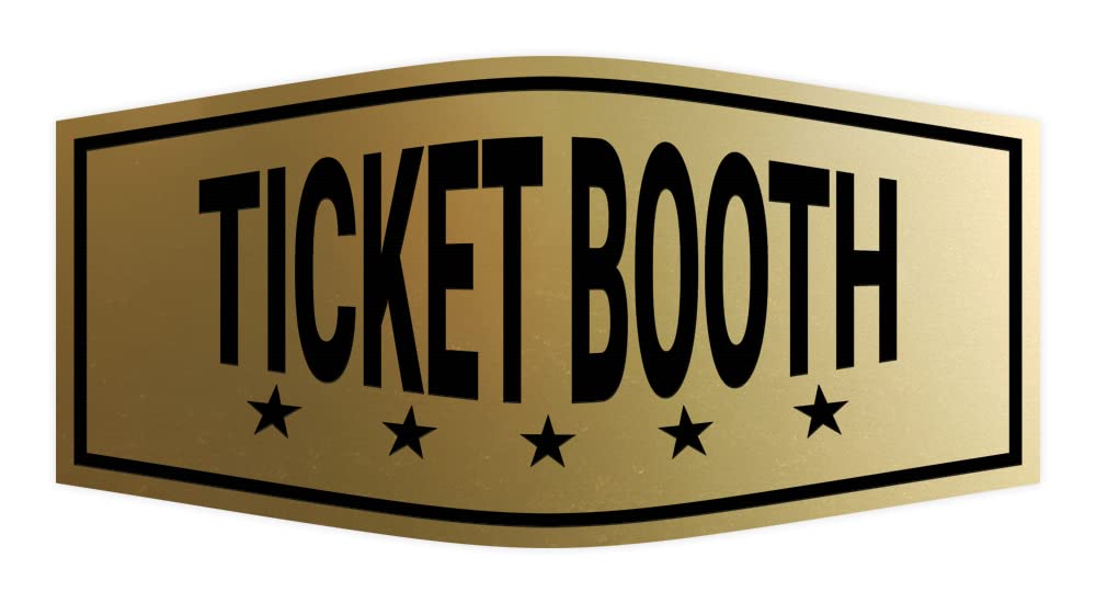 Panneau doré brossé Fancy Ticket Booth L rigide et durable