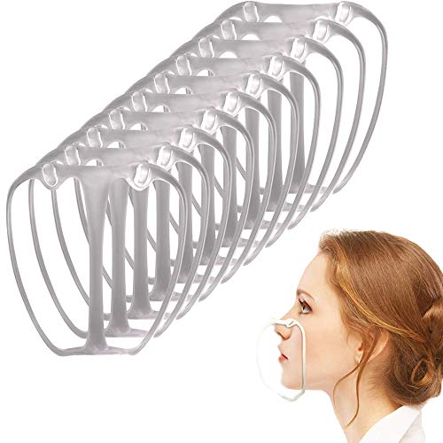 10 Pack Plastic 3D Inner Support Bracket The Second Generation for Mask Cool Lipstick Protector Stand and More Comfortable Nose Protection Lipstick