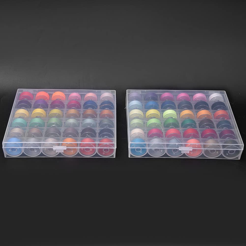 72 Fils De Canette De Couleur Avec Boîte Rangement - Compatible Plupart Machines à Coudre - Pour Couture Et Broderie