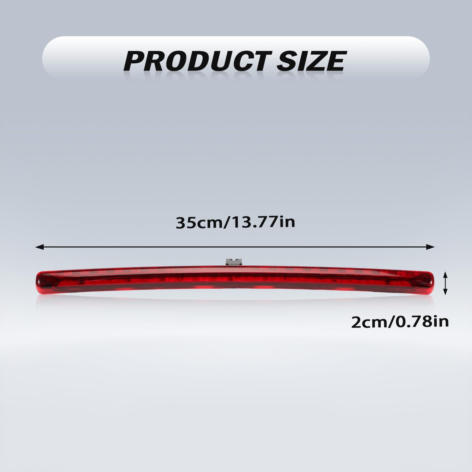 Tercera luz de freno (reemplaza 63256961016, 63256961015, 6961016), compatible con Mini Cooper Convertible R52, 1 unidad (roja)