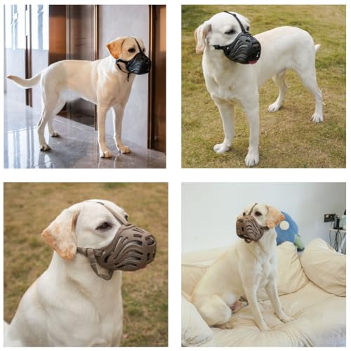Diketone Maulkorb für Hunde,Für Kleine, Mittlere und Große Hunde,Material Silikon,Verhindert Das Beißen, Kauen Und Bellen (Schwarz, XL)