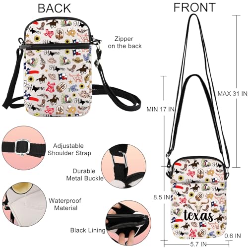 JNIAP Texas Crossbody Bag Texas Trip Gifts Texas Travel Gifts Texas Travel Purse Travel Themed Gifts Texas Shoulder Bag2