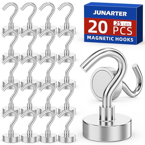 Junarter 20 Pack Magnetic Hooks, 30lbs Magnet Hooks for Cruise