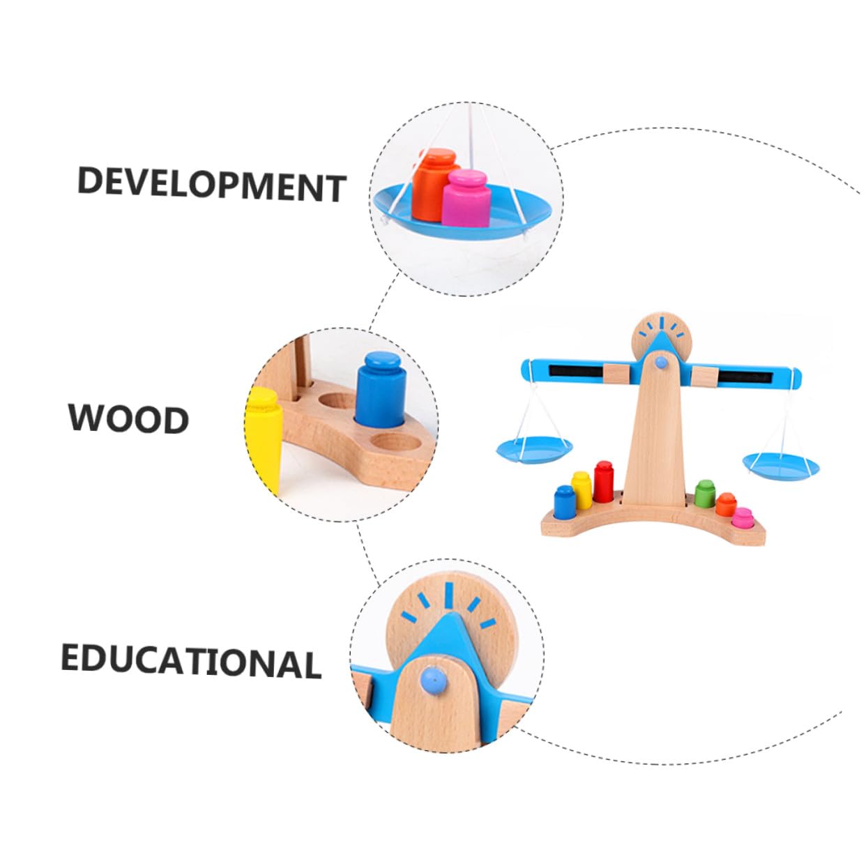 de Madera Educativa para Juguete de Cálculo Temprano con Diseño Seguro y Superficie para Desarrollar Habilidades Matemáticas y Comprensión del Equilibrio Aprendizaje