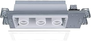 WAC Lighting MT-4310T-940-WTWT Silo LED Multiple Three New Construction IC-Rated Airtight Housing with Light Engine Housing & LED, White/White