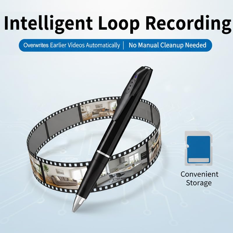 Image of Portable Pen Mini Camera Pet Monitors 1080P Pictures Taking with 32GB MicroSD Card(No Audio)