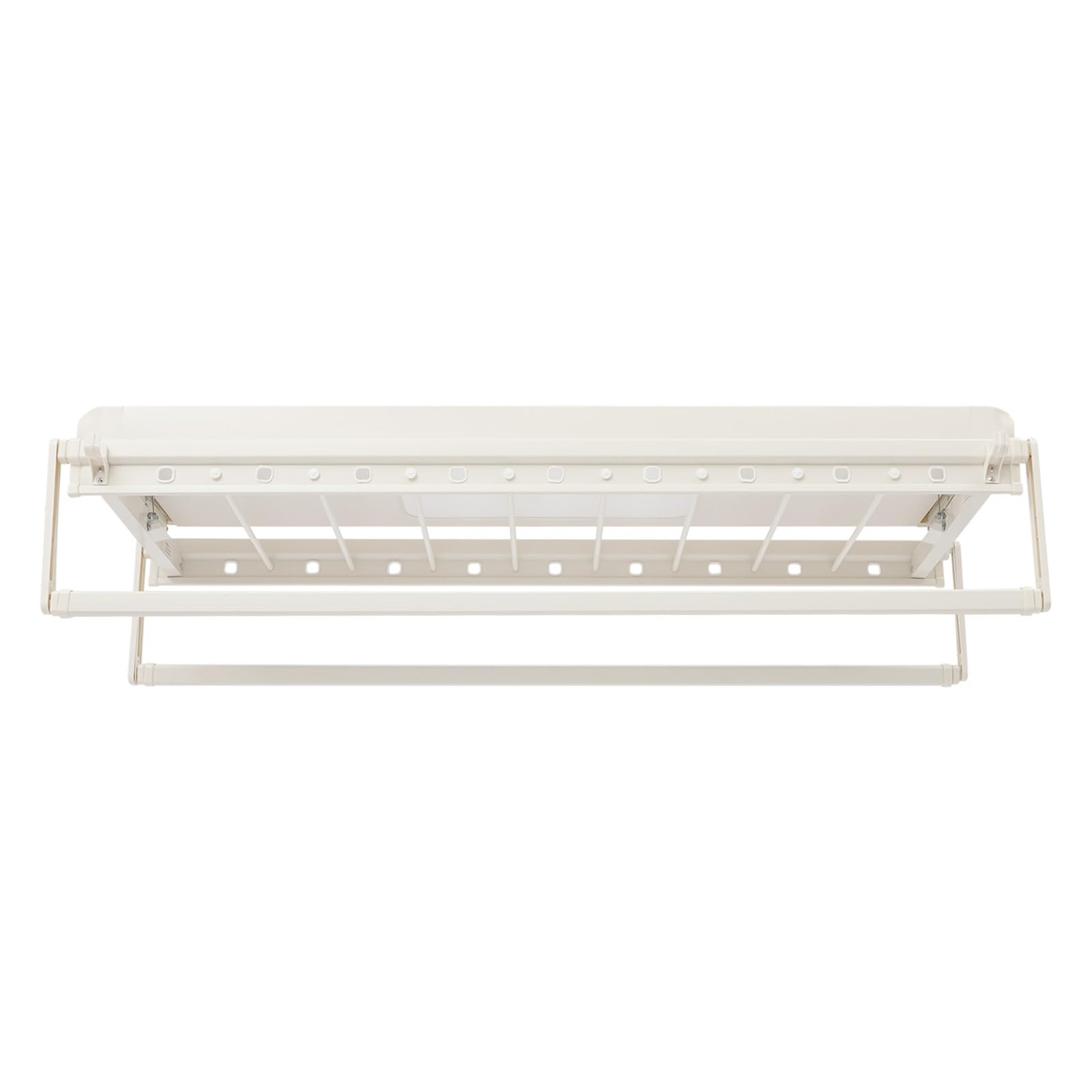 Stendibiancheria da soffitto allungabile con telecomando, asta appendiabiti regolabile 130-215 cm, illuminazione a LED, salvaspazio, per bagni, balconi, interni ed esterni